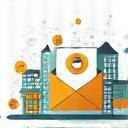 Email newsletter illustration with real estate elements