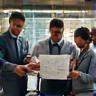 Property management team managing building